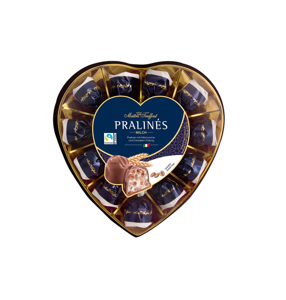 Pralinen Milchschokolade Milchcreme & Cerealien Herz 165g