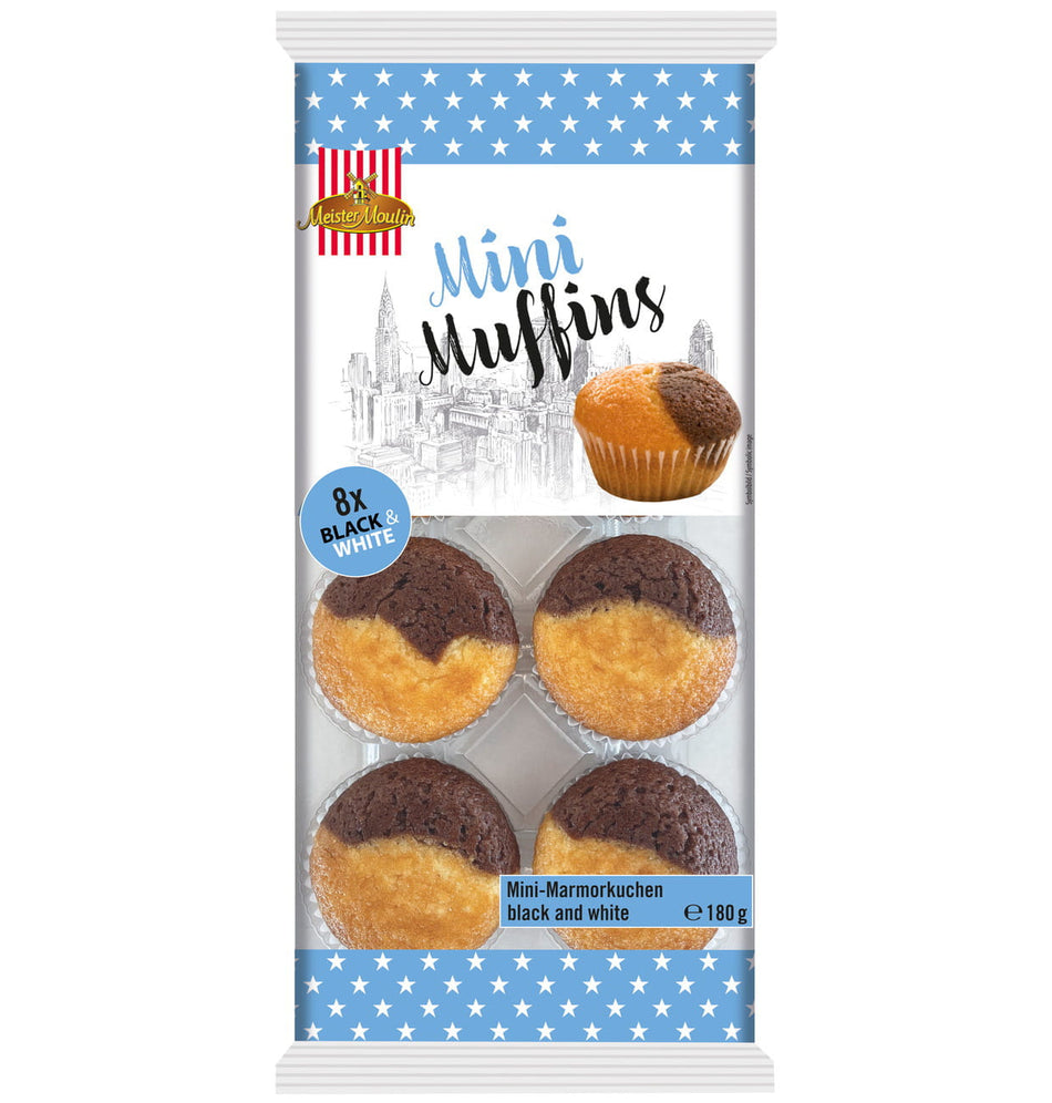 Mini Muffins Black & White 8er 180g