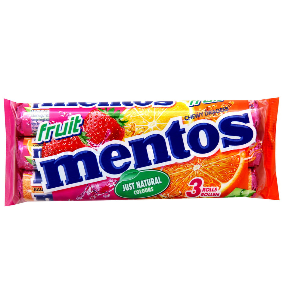 Mentos Frucht Kaubonbon 3x38g