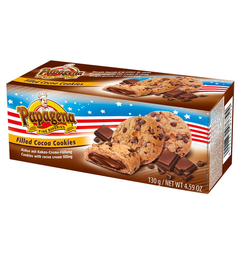 Choco Chip Cookies mit Schokoladencremefüllung 130g