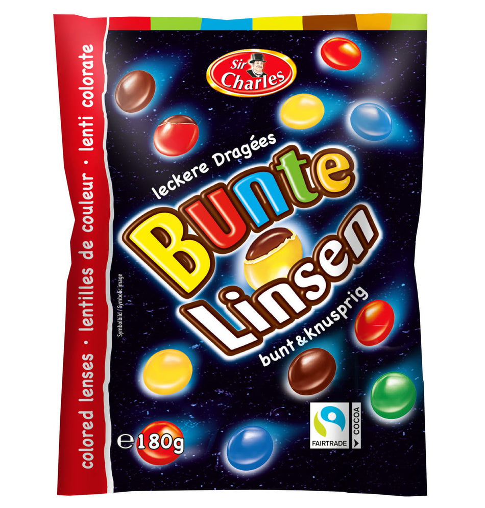 Bunte Schokoladelinsen mit Milchschokolade 180g