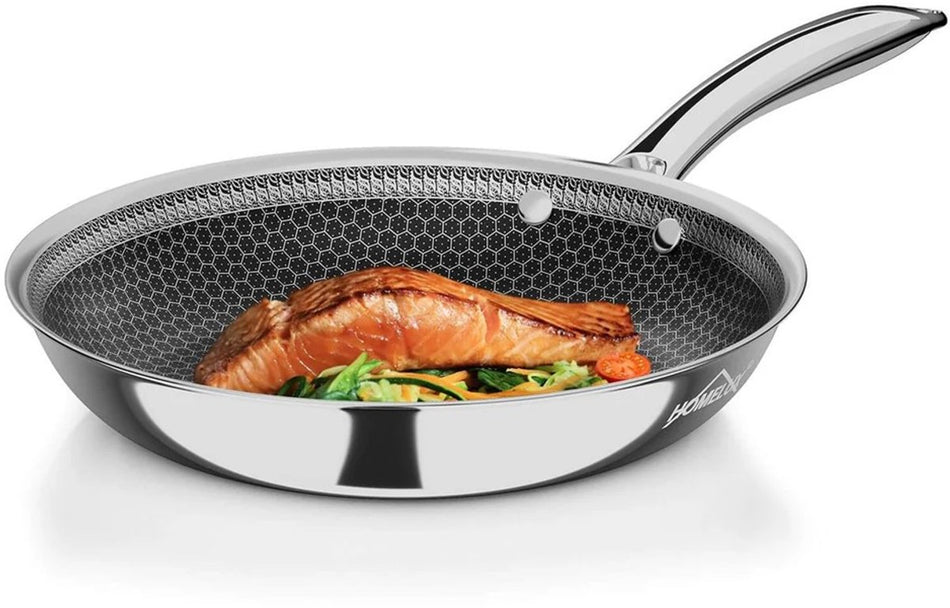 Edelstahlpfanne Antihaftbeschichtung 28CM Wabenförmig Kratzfest