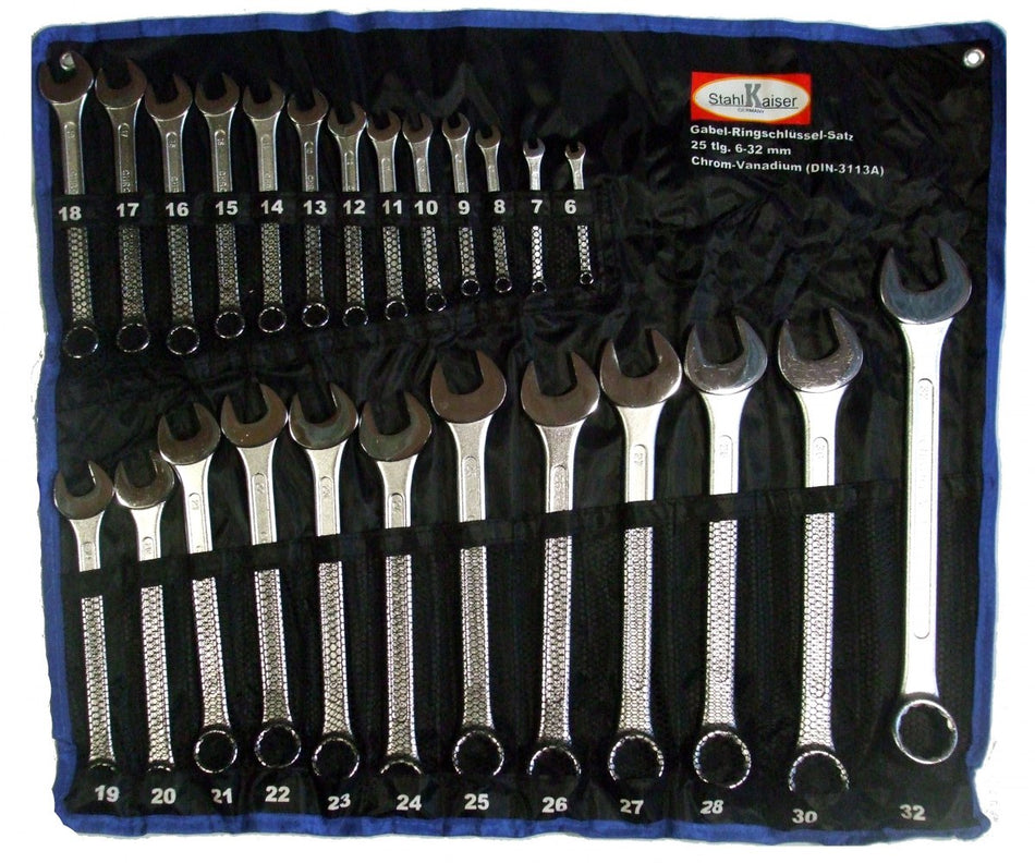 Gabel Ringschlüssel Satz  6-32 mm 25 tlg. Ringmaulschlüssel CRV