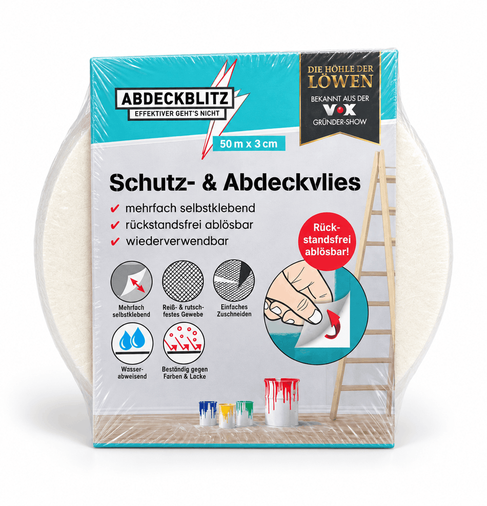 Abdeckblitz Schutz- & Abdeckvlies 0.03 x 50 m Selbstklebend
