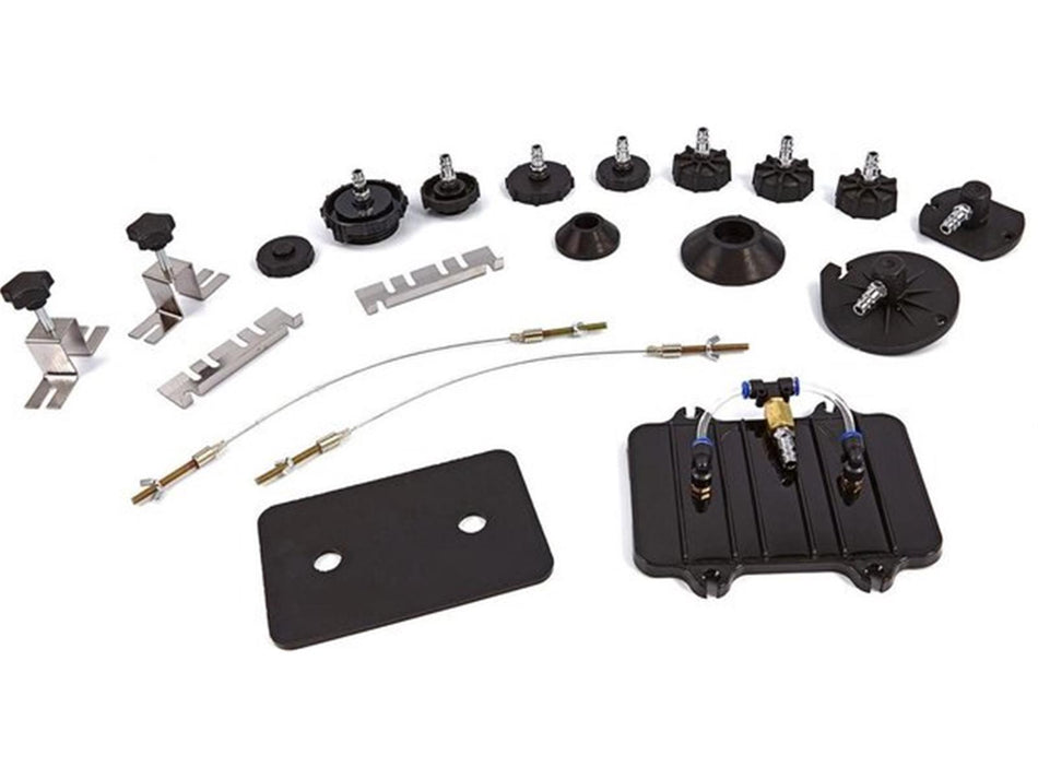 Professioneller Pneumatischer Bremsenentlüfter mit Adapterset 17 tlg.
