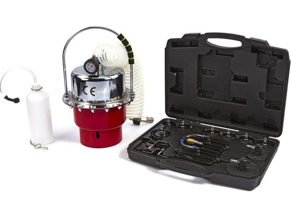Professioneller Pneumatischer Bremsenentlüfter mit Adapterset 17 tlg.