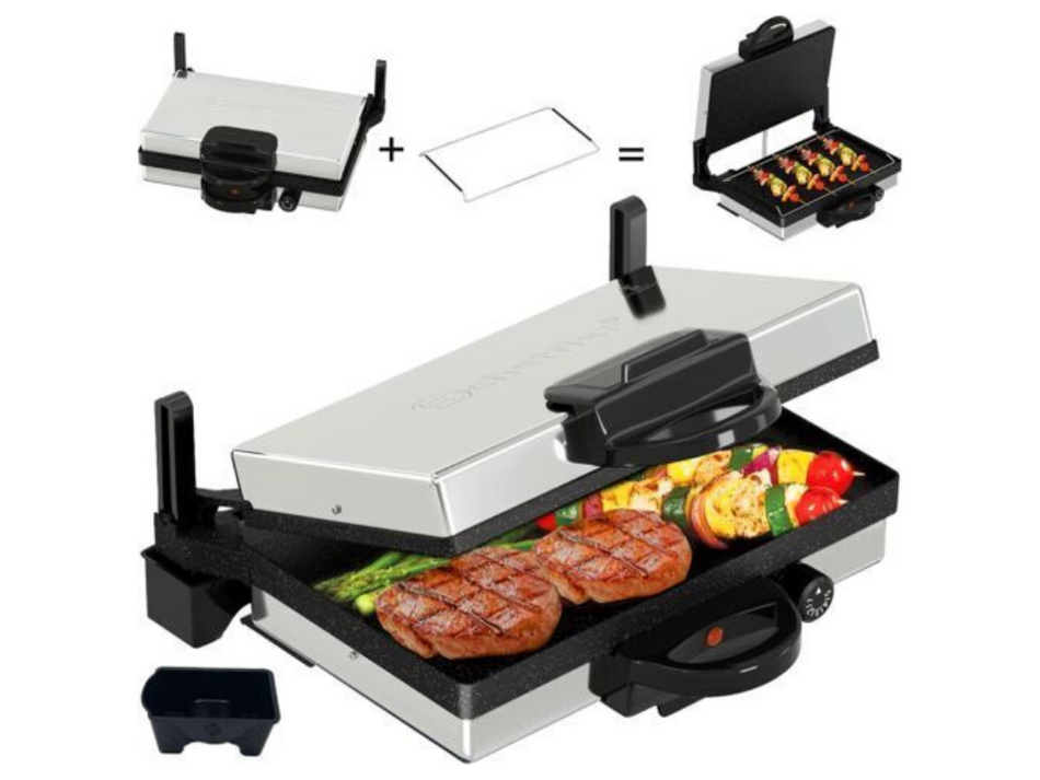 2000W Multigrill Kontaktgrill Lahmacun Makinasi  Edelstahl