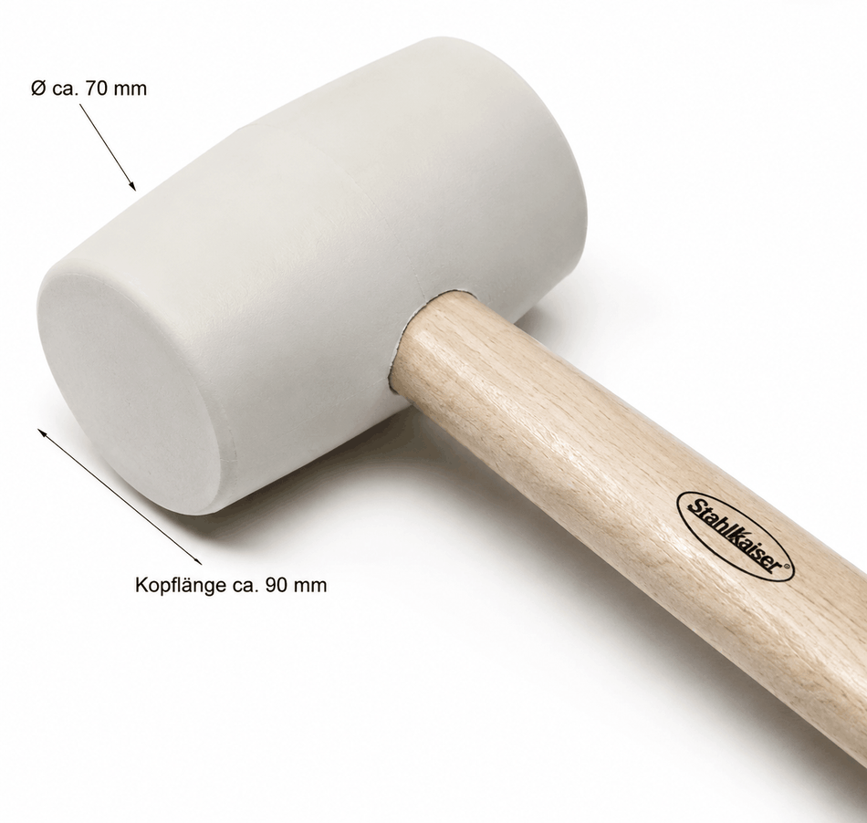 Gummihammer Weiß  Schonhammer mittelhart Ausbeulhammer 900 gr.