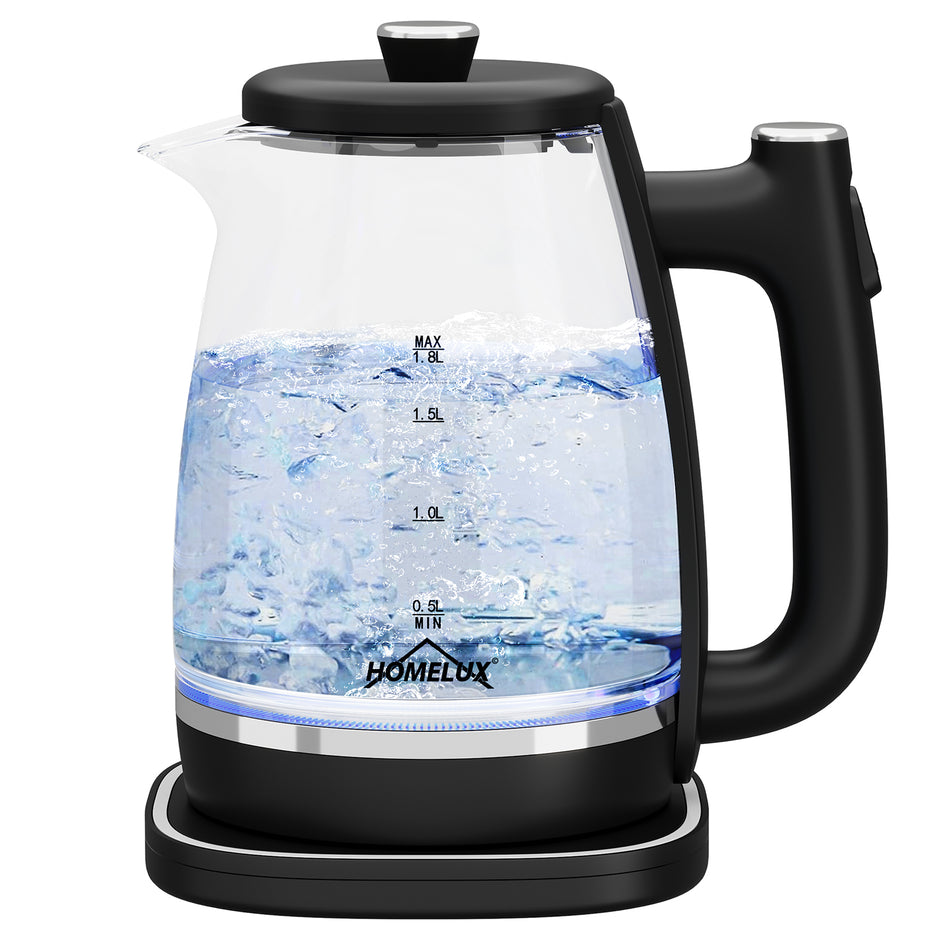 1800W Elektrischer Wasserkocher Glas 1.8L Glaswasserkocher