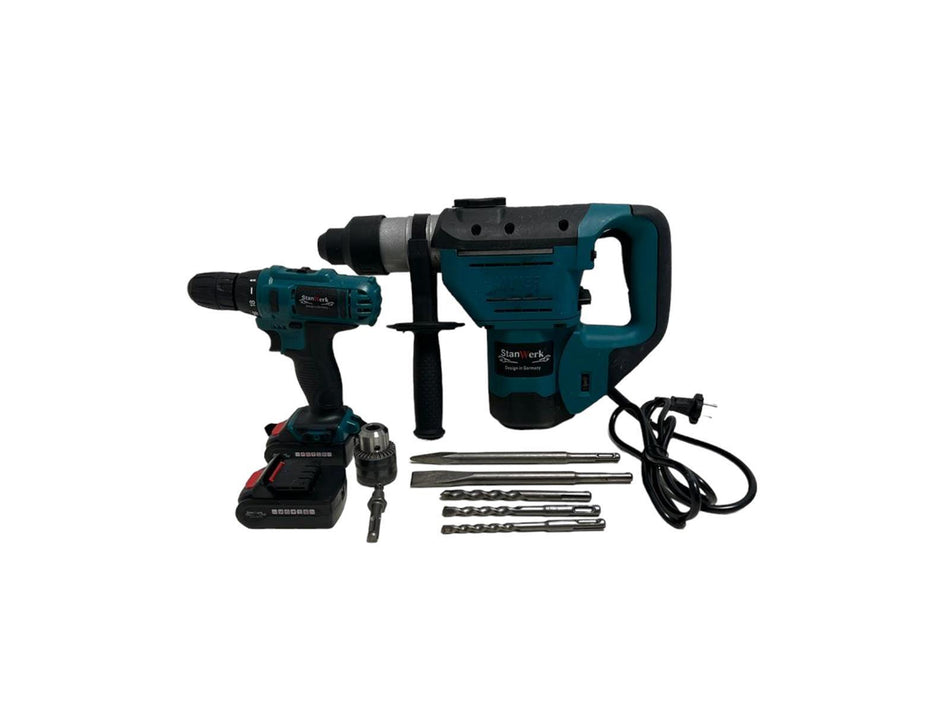 StanWerk Akku Bohrschrauber+Bohrhammer 2 in1