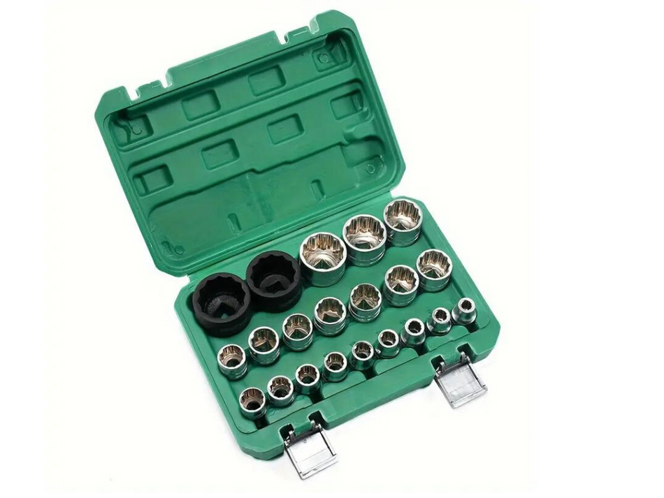 21 tlg. Vielzahn 1/2" Steckschlüsselsatz Steckschlüssel Nuss Set