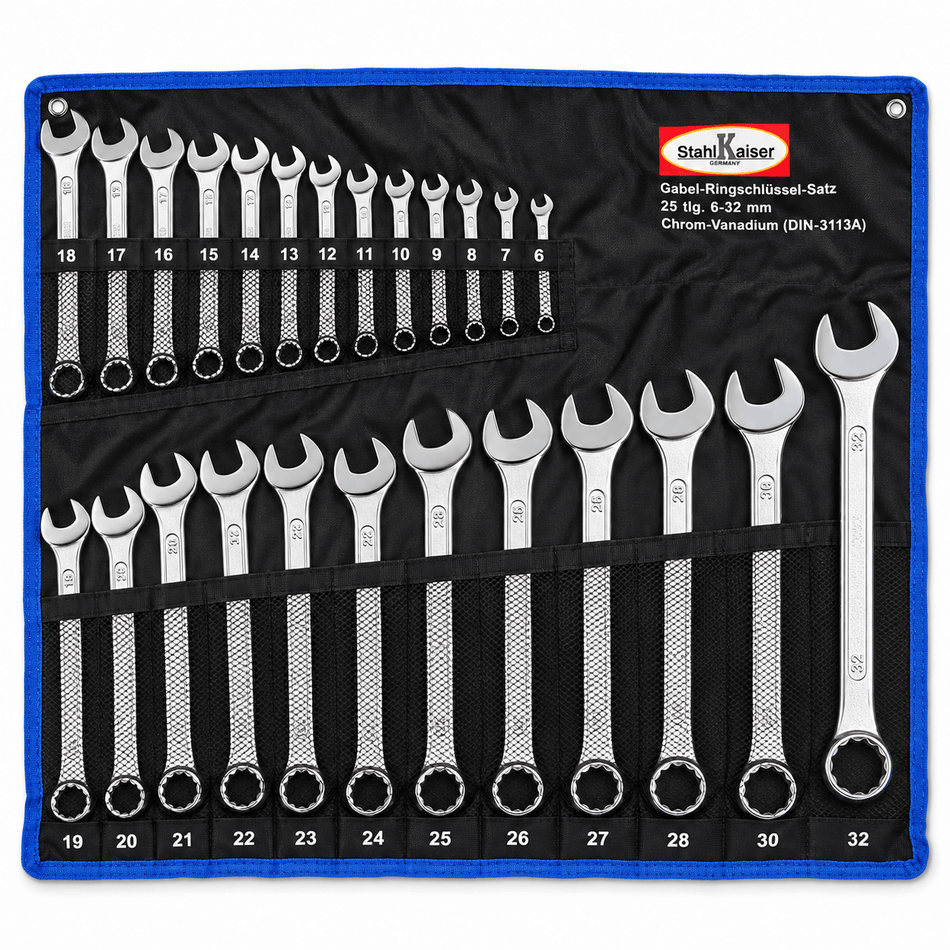 Gabel Ringschlüssel Satz  6-32 mm 25 tlg. Ringmaulschlüssel CRV