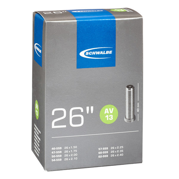 Schwalbe 26" Fahrradschlauch Unisex Erwachsene Schwarz AV13 66.04 cm