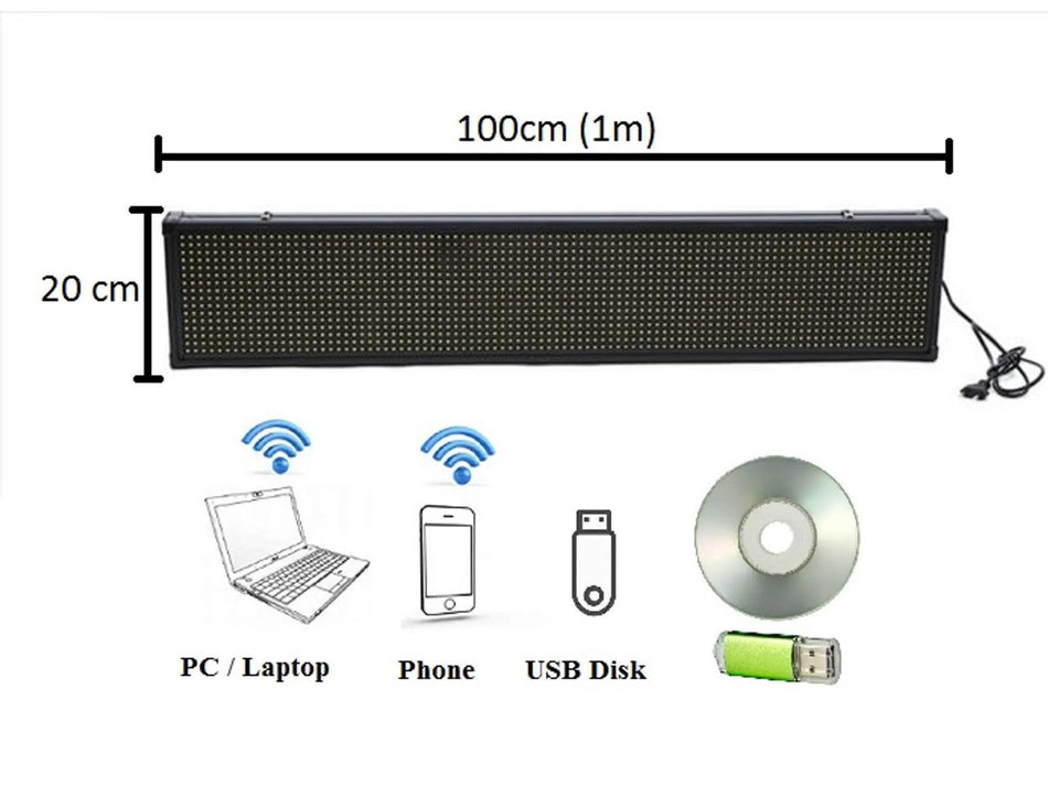 LED Laufschrift / LED Display Werbeanzeige FARBIG  WI-FI App Funktion Lauftext