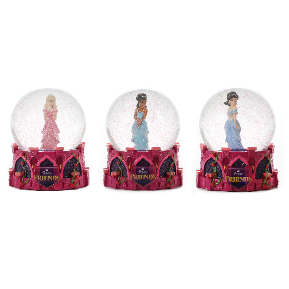 PRINCESS FRIENDS Schneekugel -Prinzessin- 3Var