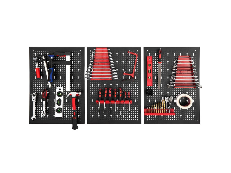 Werkzeuglochwand aus Metall 3 tlg. Kellerwand