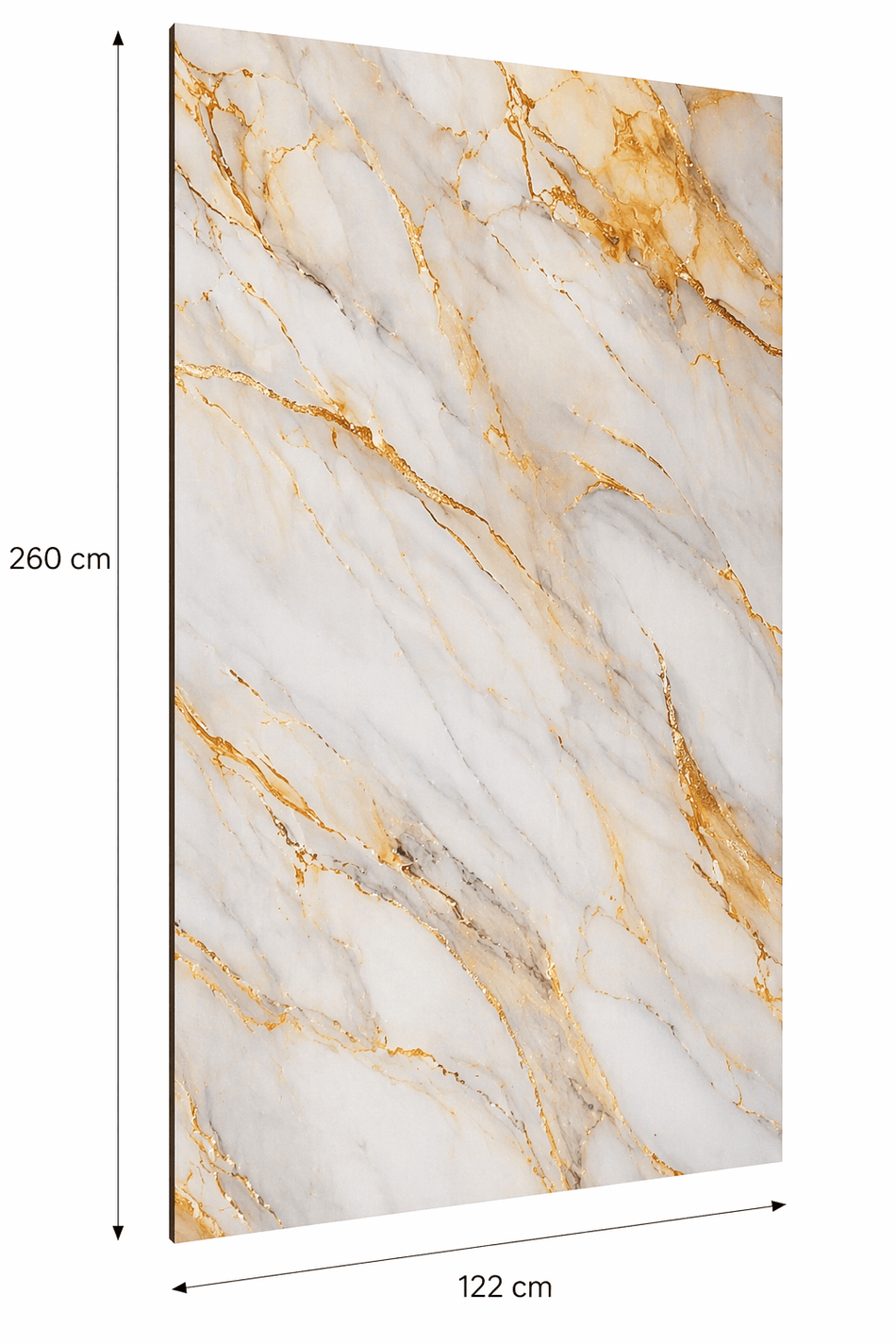 Wandpaneele Wandverkleidung Wandplatten PVC Marmoroptik Hochglanz  260 x 122 cm 01171