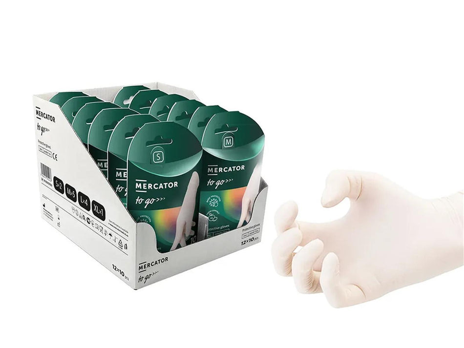 Latex Einweghandschuhe Puderfrei 12 X 10 Stück