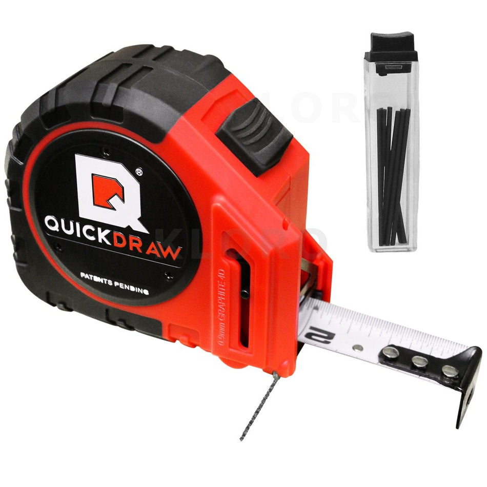 PROFI Maßband 8m integrierter Bleistiftmarker Quickdraw® Messband Rollmaßband