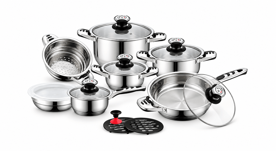 Solingen Profi Topfset 16 tlg. Kochtopf Induktion 18/10  Edelstahl