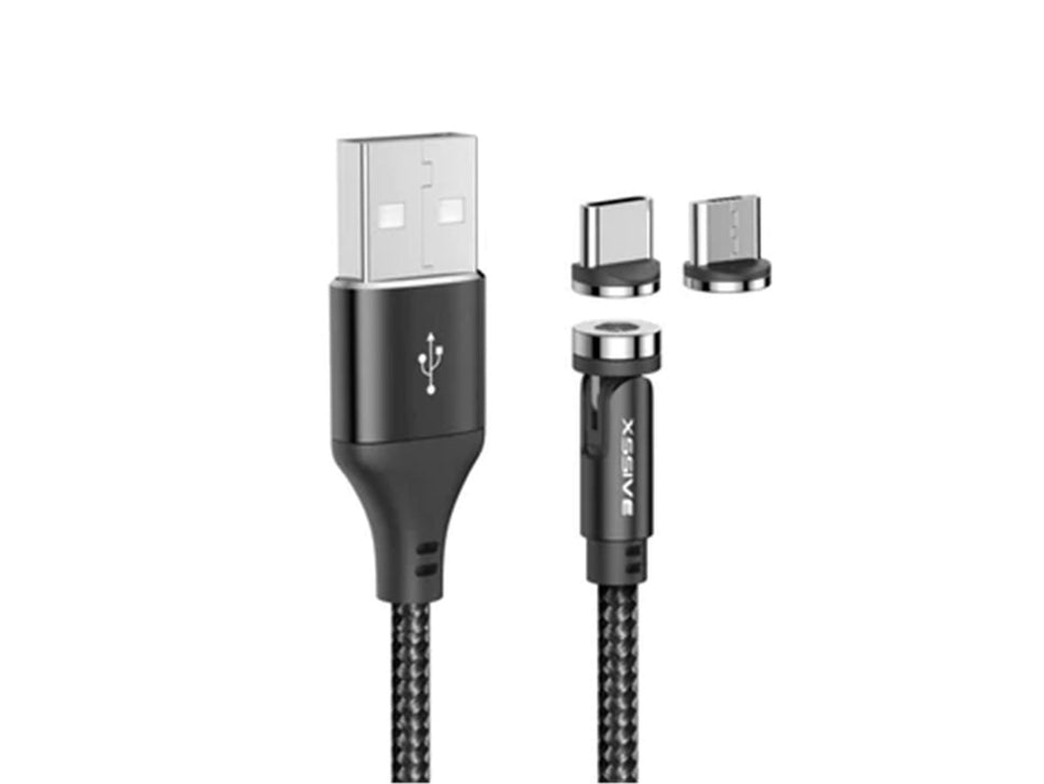 Magnetisches USB-C- und Micro-USB-Kabel