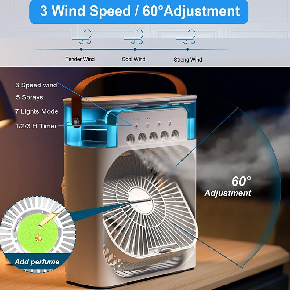 3in1 Luftkühler Verdunstungskühler Klima mit Kaltdampf Ventilator