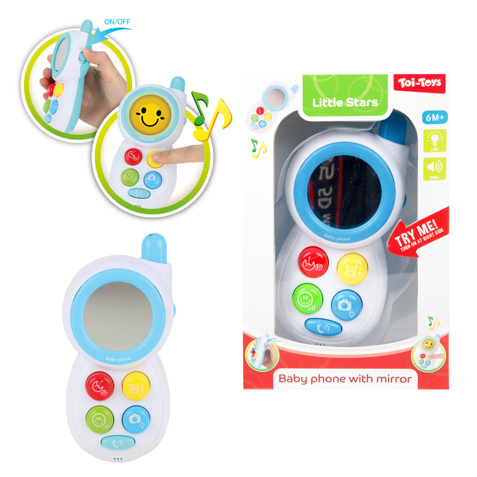 LITTLE STARS Baby Telefon mit Spiegel +L-T