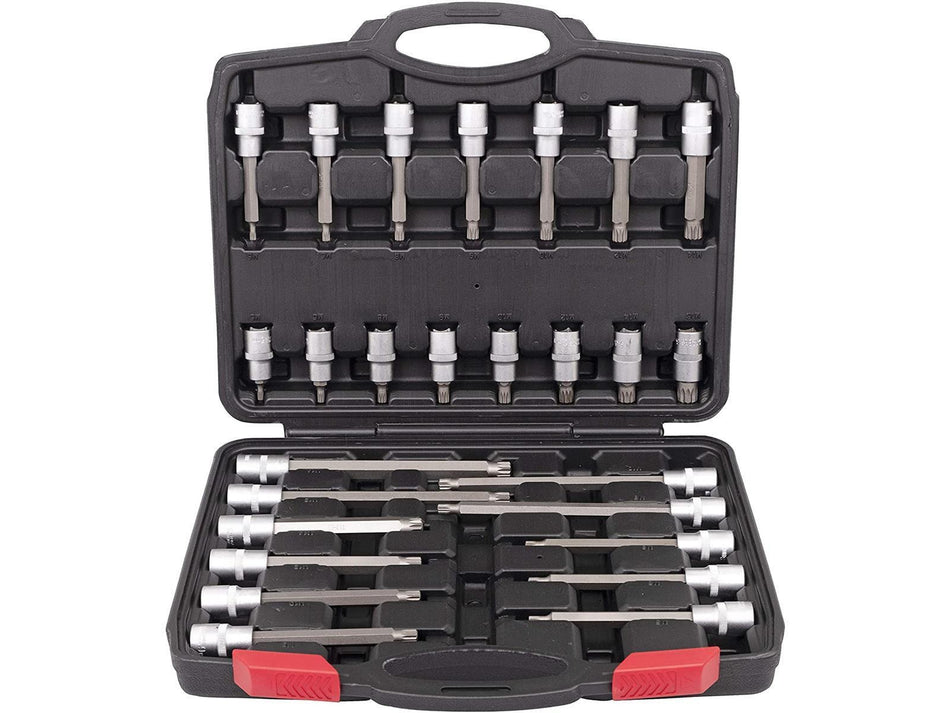 32 tlg. Innen Torx 1/2" Steckschlüsselsatz Set Bit Extra Lang