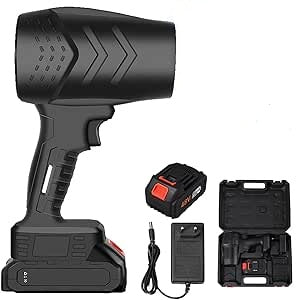 Akku Turbo Jet Staubgebläse Laubbläser Luftbläser mit 48V 1500mAh  Laubbläser  Auto Outdoor Haus