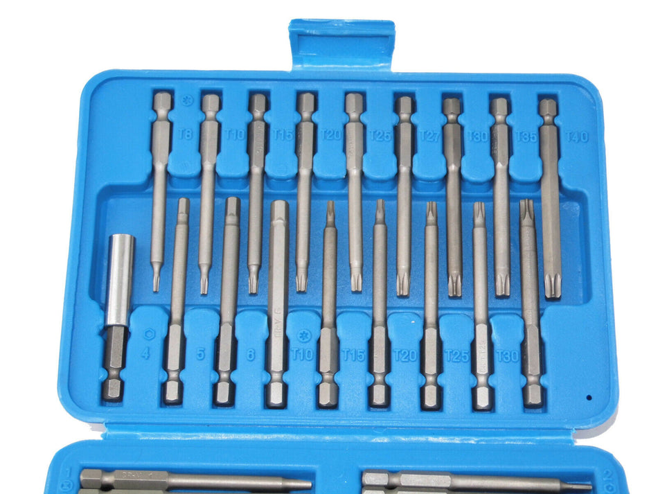 Langbit Bit Bits Set 75mm CrV PH PZ Spline Tri Wing 1/4" Sicherheitsschraub  50 tlg.