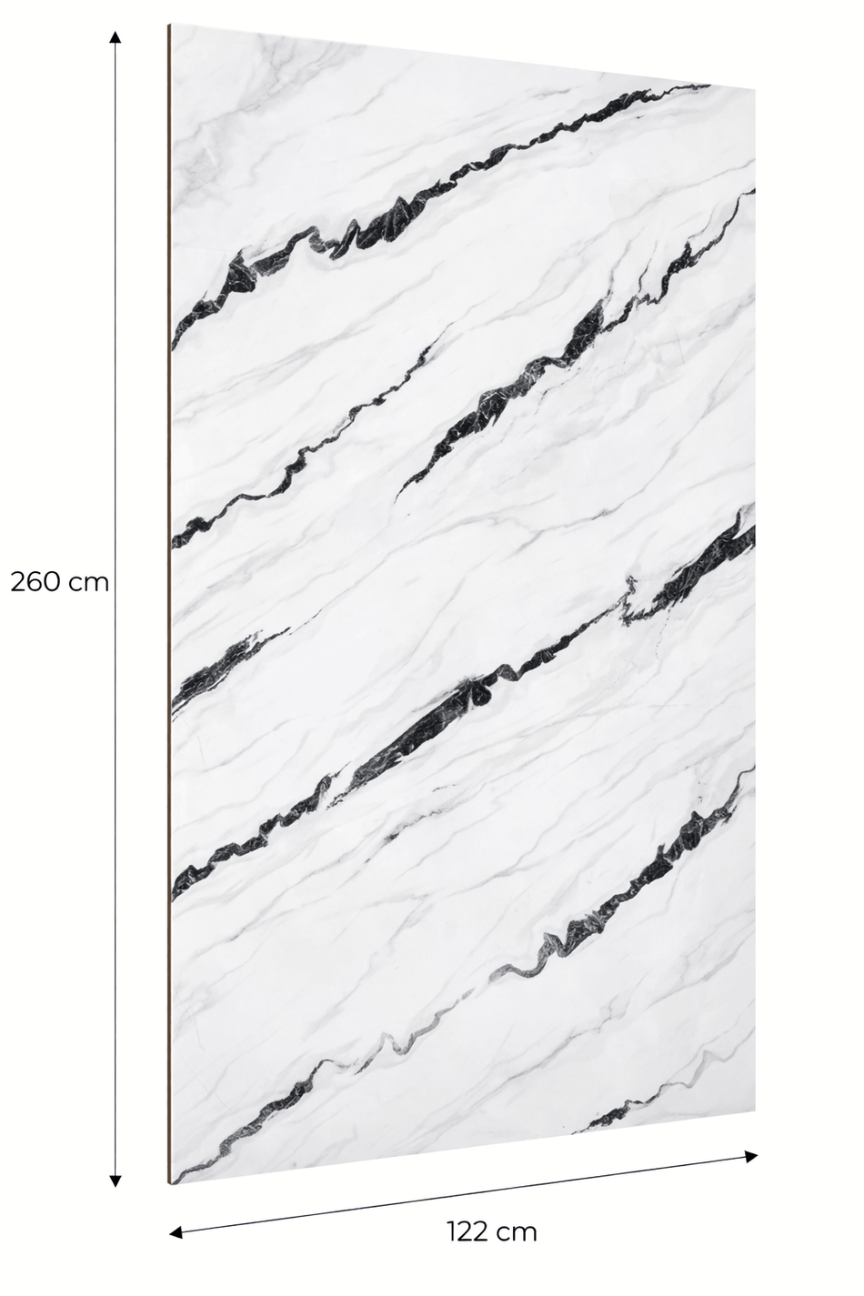Wandpaneele Wandverkleidung Wandplatten PVC Marmoroptik Hochglanz  260 x 122 cm 01328