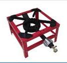 Hockerkocher Gaskocher Rot  7 KW  38X38cm