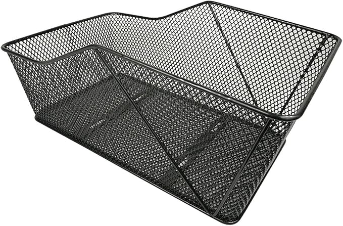 Fahrradkorb Gepäckträgerkorb Ranzenkorb Schwarz zur Festmontage 440x295x200mm