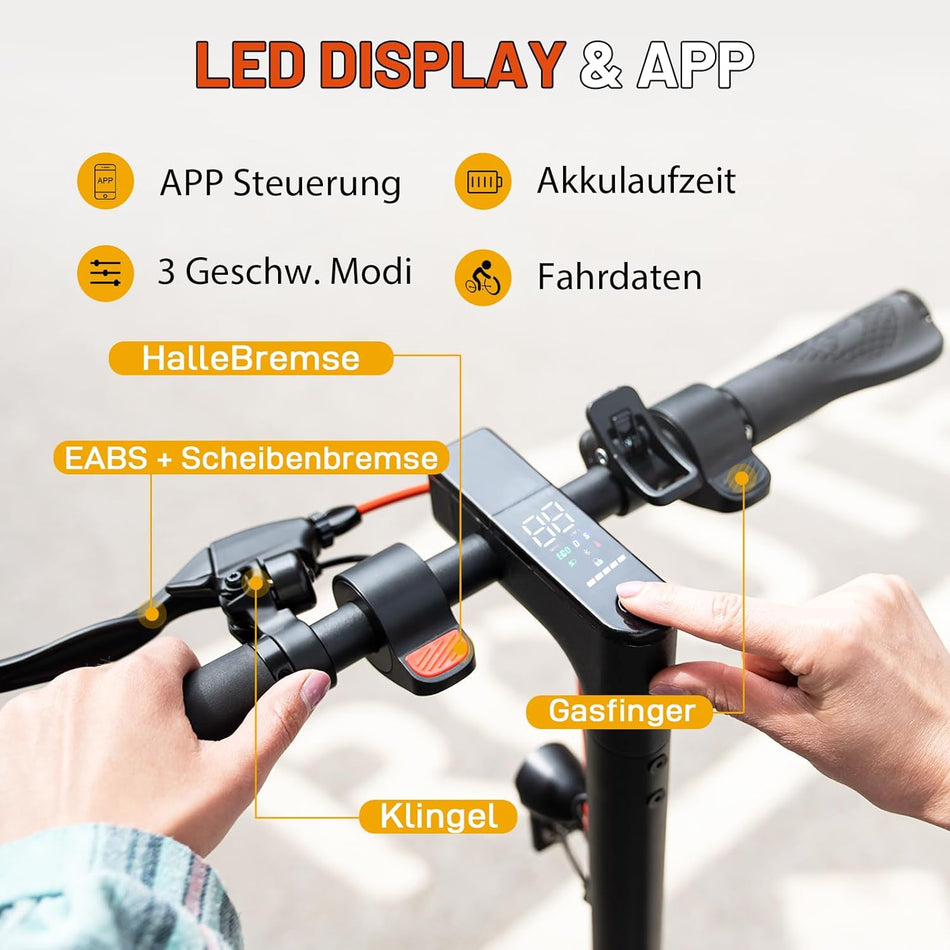 E Scooter E Roller 400W mit Straßenzulassung 20kmh 30km Reichweite