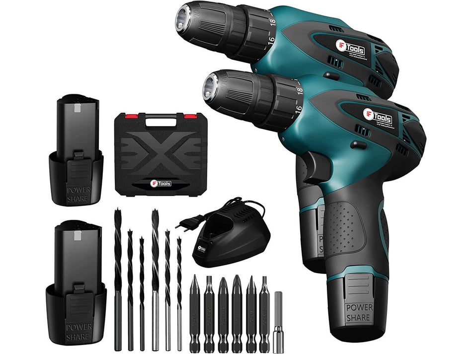 IF-Tools 2er Akku Schrauber Set (2x 18V | 2.0Ah)