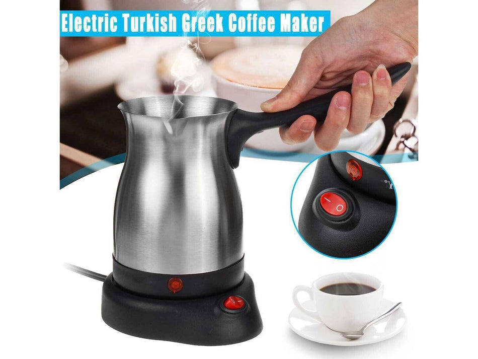 Elektrische Edelstahl Cezve Türkischer Kaffeekocher Mokkamaschine