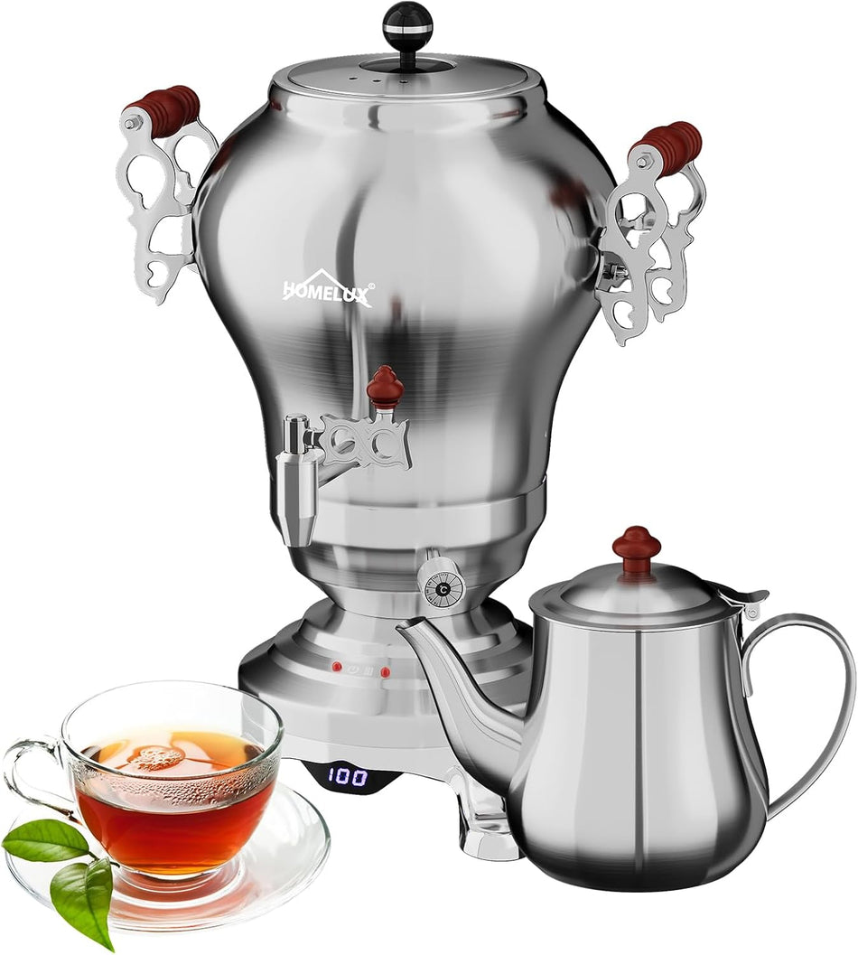 Homelux Elektrische Samoware Edelstahl 2.5L+1.2L 1850 W