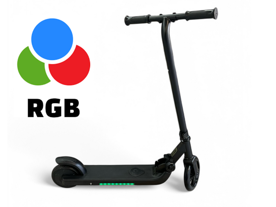 E Scooter Elektroroller Kinderroller 7" + LED Kinderscooter 200W