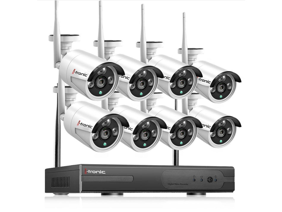 Überwachungssystem 8 er Set Kabellos WIFI IP Kamera Set mit App