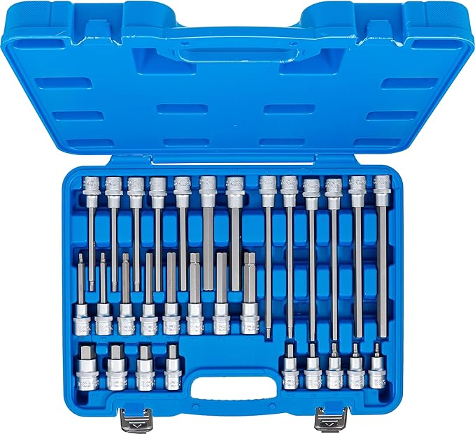 Stahlkaiser 30 tlg. Innen Sechskant 1/2" Steckschlüsselsatz Set Bit Extra Lang