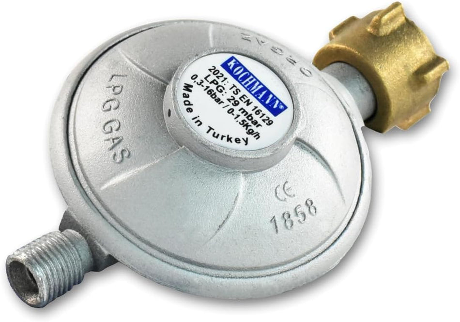 Kochmann® 29mbar Gasdruckregler 1/4" Gas DruckmindererLinksgewinde