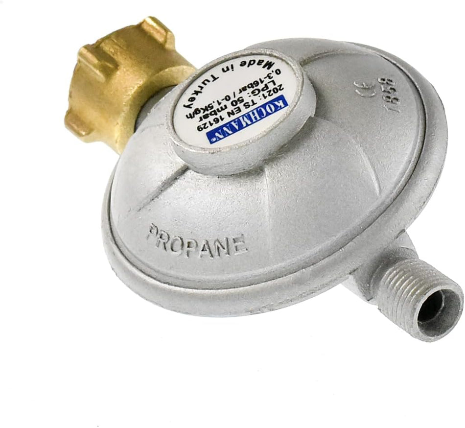 Kochmann® 50mbar Gasdruckregler 1/4" Linksgewinde Gas Druckminderer