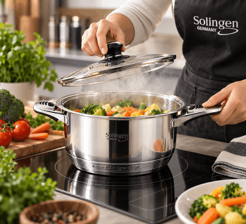 Solingen Profi Topfset 16 tlg. Kochtopf Induktion 18/10  Edelstahl