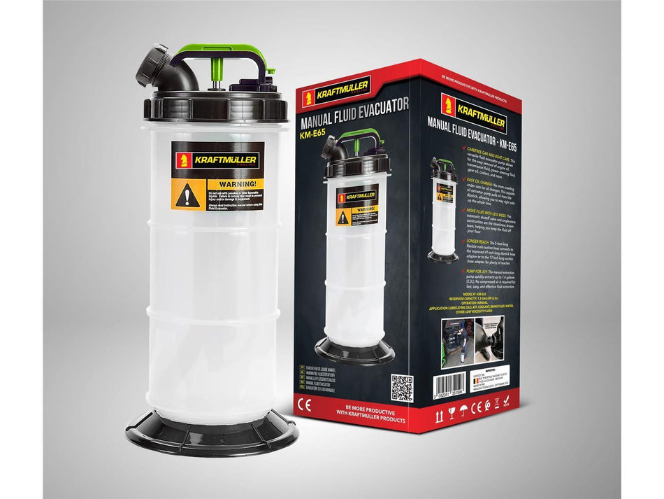 KraftMüller 6.5 Liter Profi-Handpumpe für Flüssigkeiten inklusive 4 Flüssigkeitsschläuche