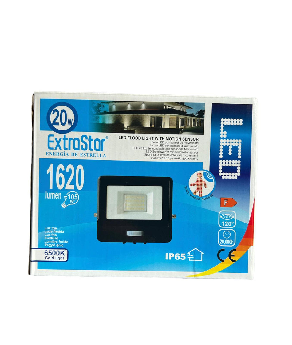 ExtraStar LED- Scheinwerfer 20W 6500 K  mit Sensor