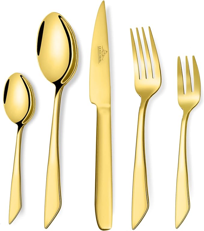 LB Besteck Set GOLD 72 teilig 18/10 Edelstahl für 12 Personen