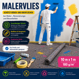 Malerabdeckvlies Grau 10m/50m x 1m 180g/m²