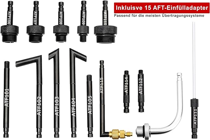 Manueller Öleinfüller mit Werkzeuge Ölfüllgerät Einfüllgerät Getriebeölpumpe 6L 15  ATF Adapter