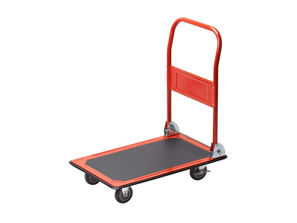 Meister Plattformwagen - Klappbar - Bis 150 kg Tragkraft - Feststellbremse / Transporthilfe mit Lenkrollen / Paketwagen mit Antirutsch-Beschichtung / Klappwagen aus Stahl / 8985400