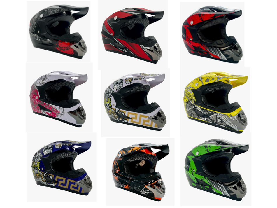 Motorrad Crosshelm Kinderhelm Motorradhelm für Kinder ABS-Schale